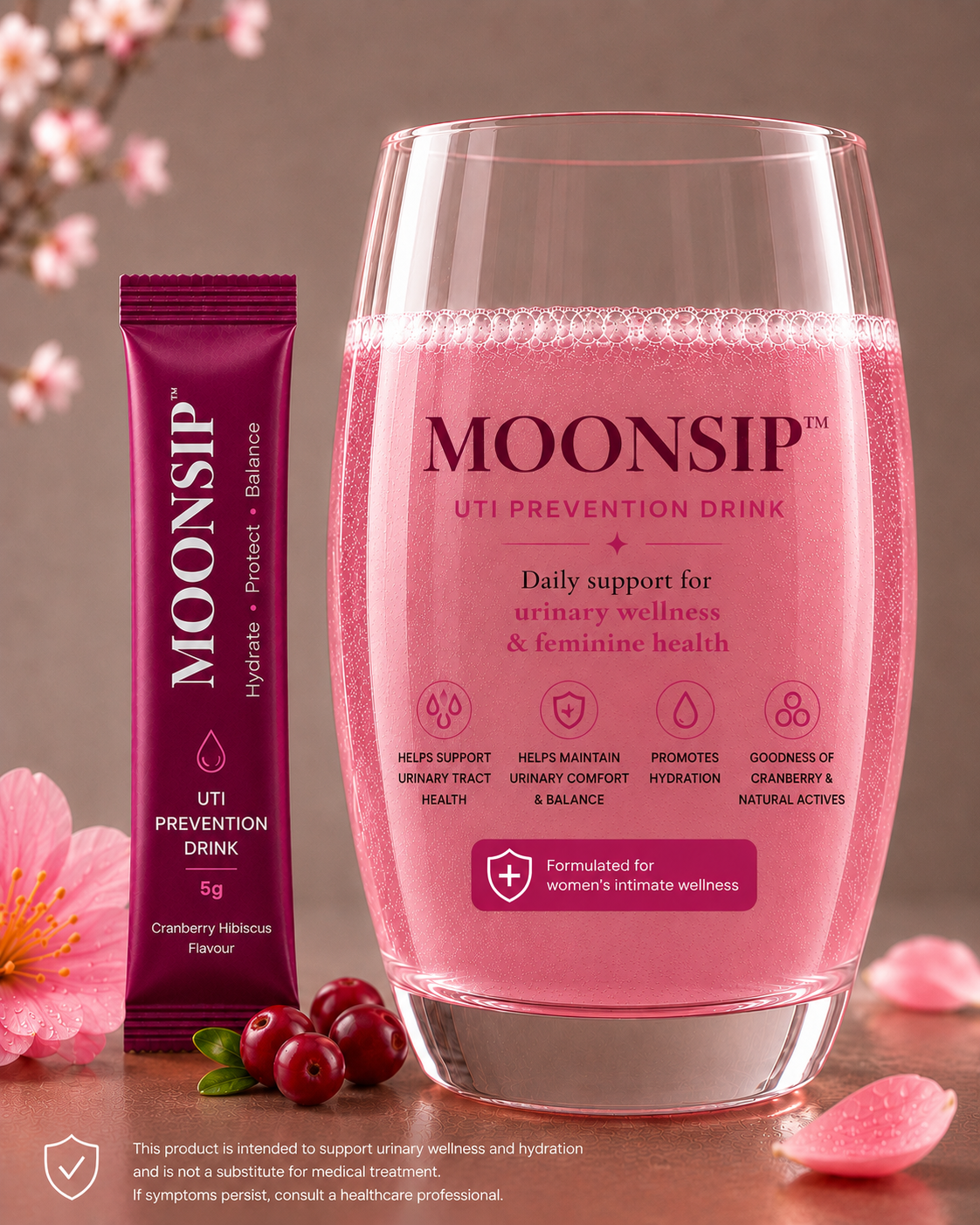 Moonsip- An UTI Prevention Drink (COMING SOON)